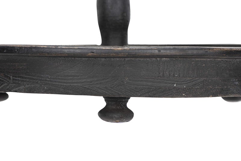 Creative Co-Op Distressed Blackwashed Wood 2-Tier Tray with Metal Handle - Image 4
